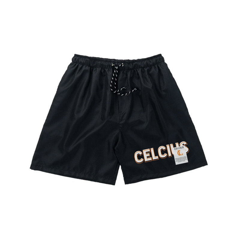 Celana Pendek Celcius Box Logo Boardshort Hitam Pria Wanita Distro
