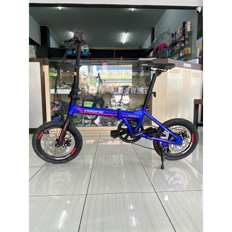 sepeda lipat Folding Seli 16 Inch Splendid 1.0 7 speed Pacific Folding Bike Alloy Discbrake rem cakr