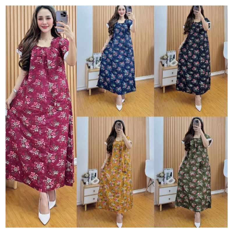 Daster Fuji Rayon Motif Bunga