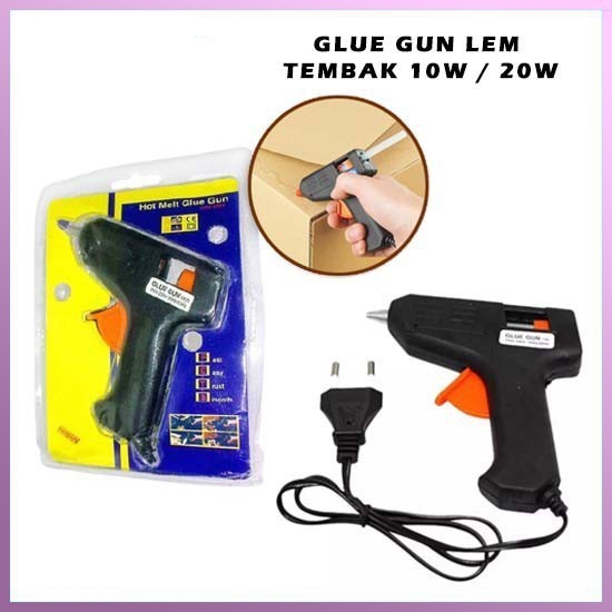 

Hot Melt Glue Gun 10 Watt Lem Tembak Pistol Mini 10W 20W Alat Lem Stick Kerajinan Tangan Pita Kain