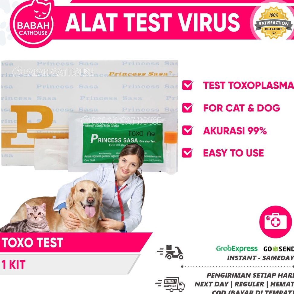KODE R64L PRINCESS SASA TOXO Alat Tes Virus Kucing Anjing Toxoplasma Test Sakit Anti Firus Perawatan