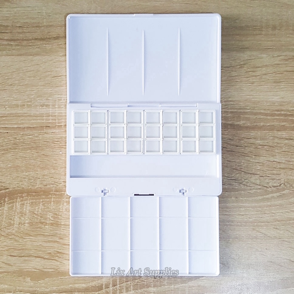 

KODE O7D6 VTec Empty Watercolor Plastic Box Set 24 Half pan Palette NBX24