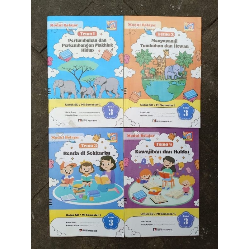 ( Kelas 3)1 Paket LKS Modul Pengayaan Tematik Media Pressindo SD Kelas 3 Semester 1 dan 2 Kurtilas