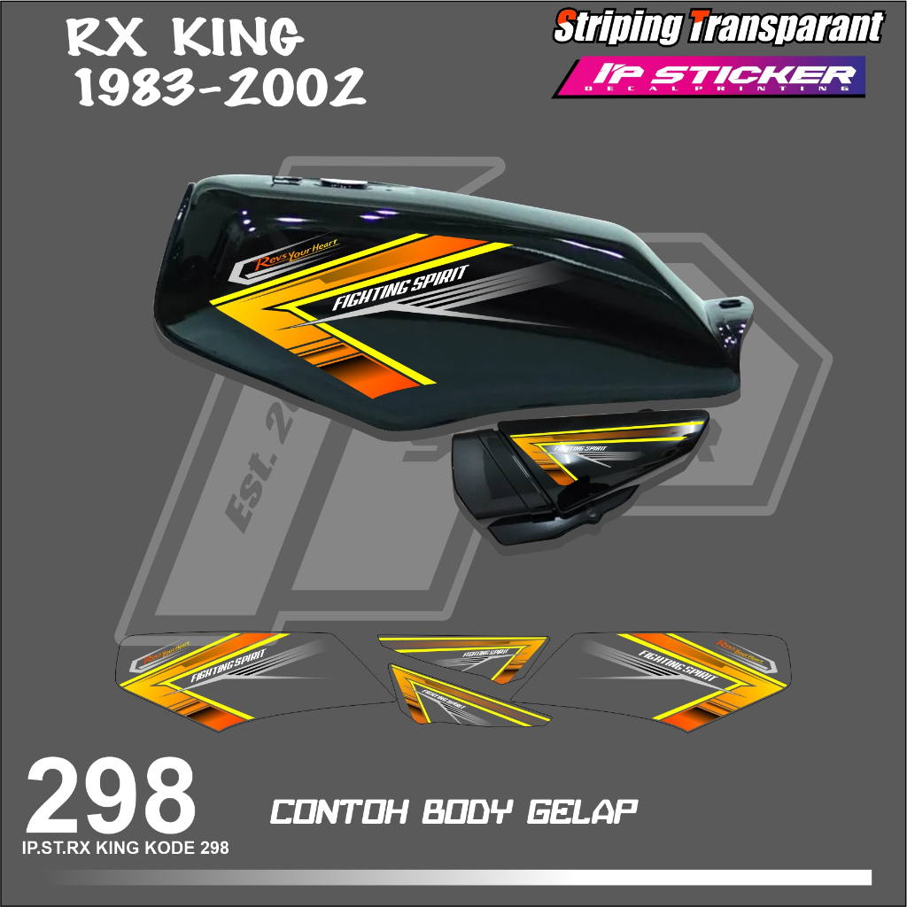 RX KING 1983 - 2002 (COD) STIKER STRIPING MOTOR YAMAHA RX KING FI HOLOGRAM DAN TRANSPARAN
