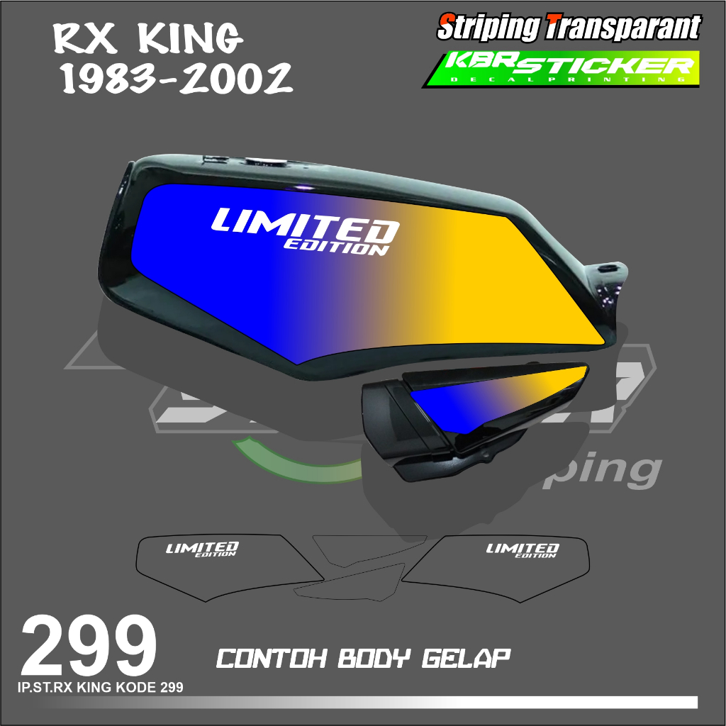 RX KING 1983 - 2002 (COD) STIKER STRIPING MOTOR YAMAHA RX KING FI HOLOGRAM DAN TRANSPARAN
