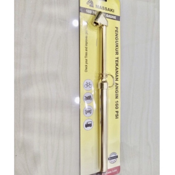 MASSAKI 16psi emas Ukur angin ukuran angin ban mobil  truk 16 psi masaki tire pressure gauge tire ai