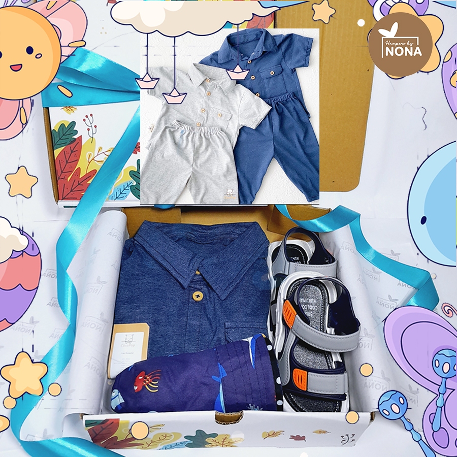 Hampers Anak Laki Laki 1 - 2 Tahun | Kado Anak Setelan Baju Laki Laki | Setelan Anak Laki - Laki