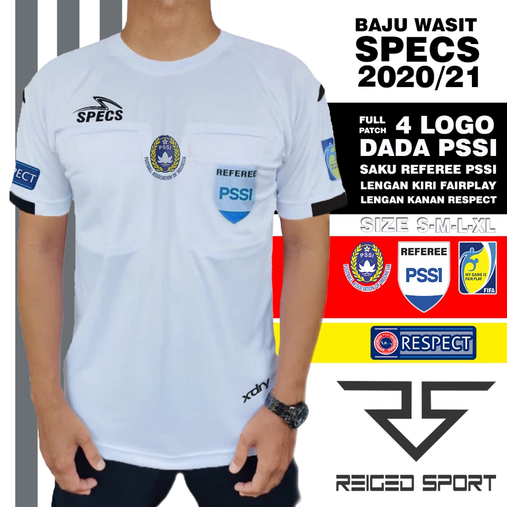 BAJU TUGAS WASIT SPECS FULL PATCH 4 LOGO