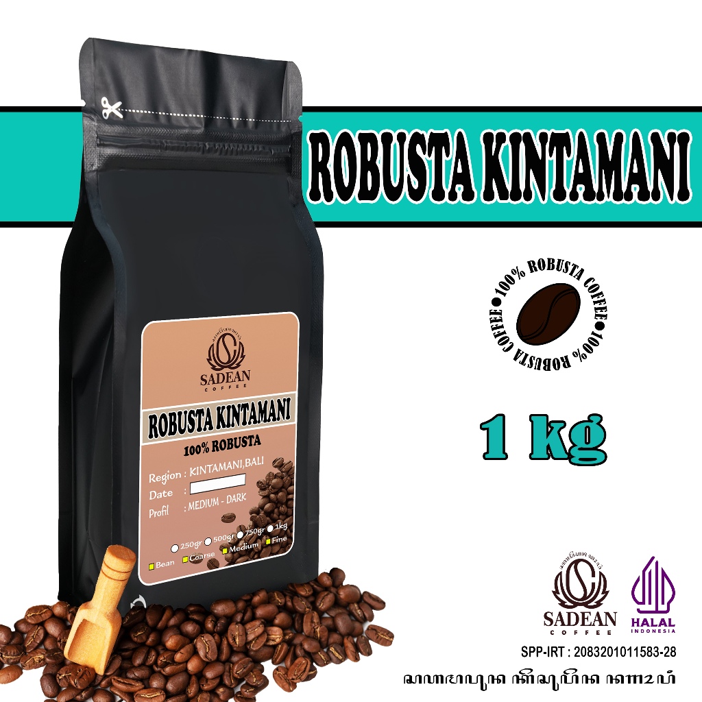 

BIJI KOPI ROBUSTA KINTAMANI / KOPI ROBUSTA KINTAMANI 1KG / ROBUSTA KINTAMANI BALI 750G 1KG