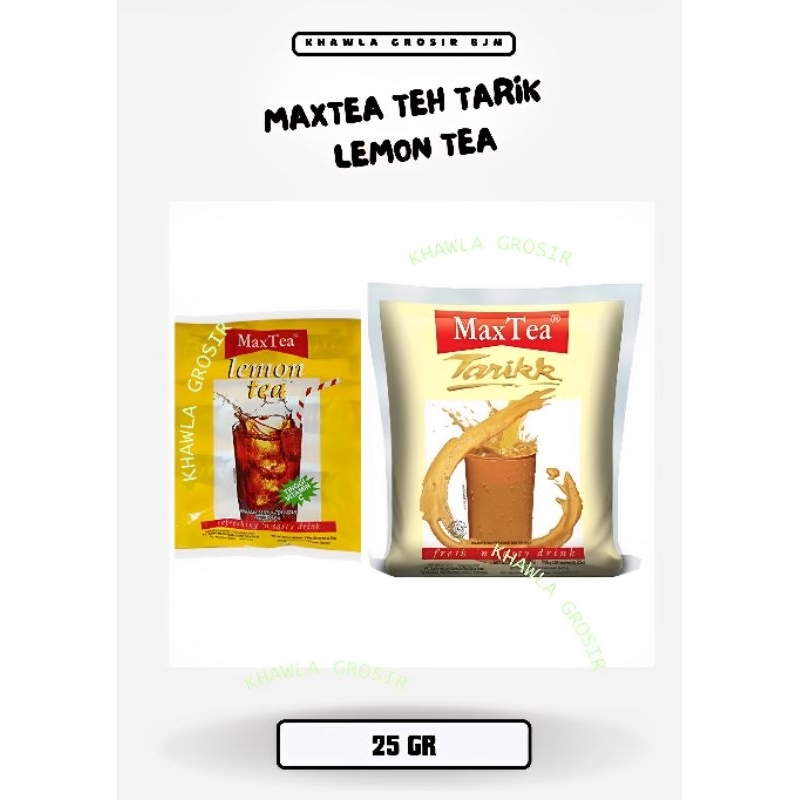 

KALSEL Maxtea Teh Tarik Lemon Tea 25 Gr Sachet 1 Renceng (10 Pcs)