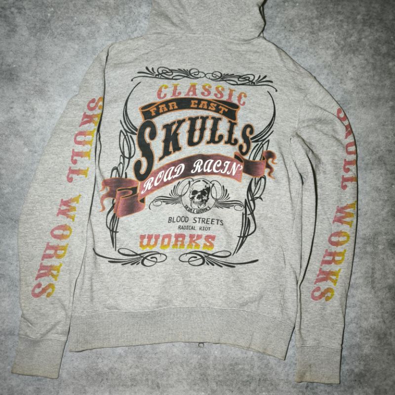 Vintage Hoodie Skull Works