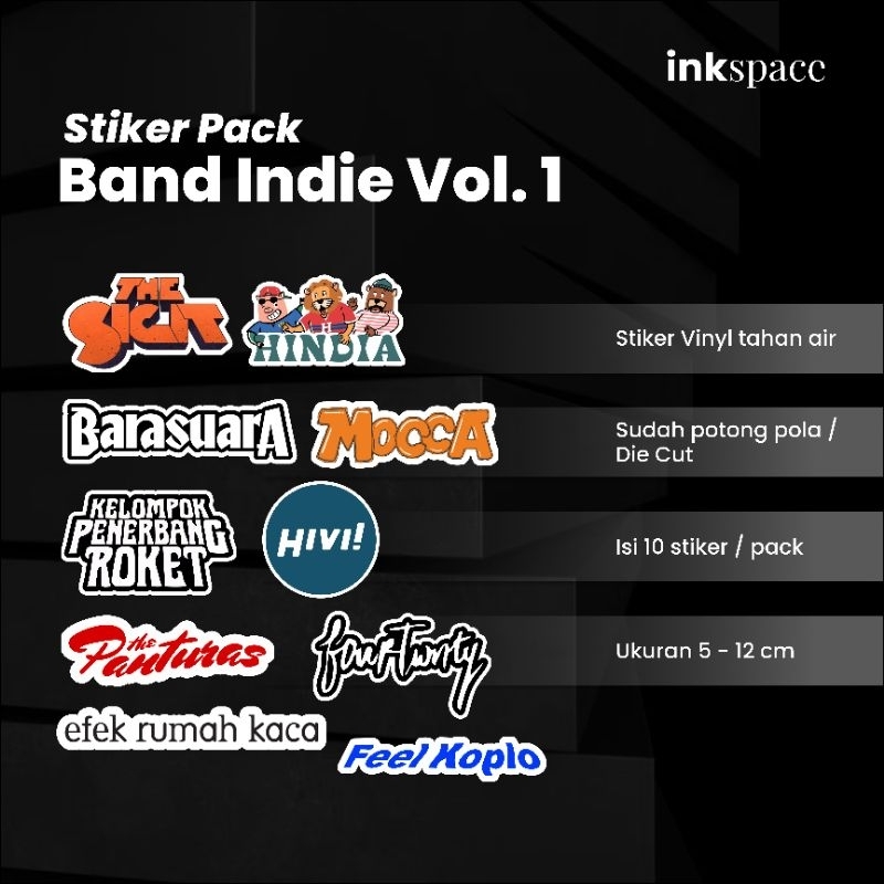 

Sticker Pack Lokal Band Indie Vol. 1