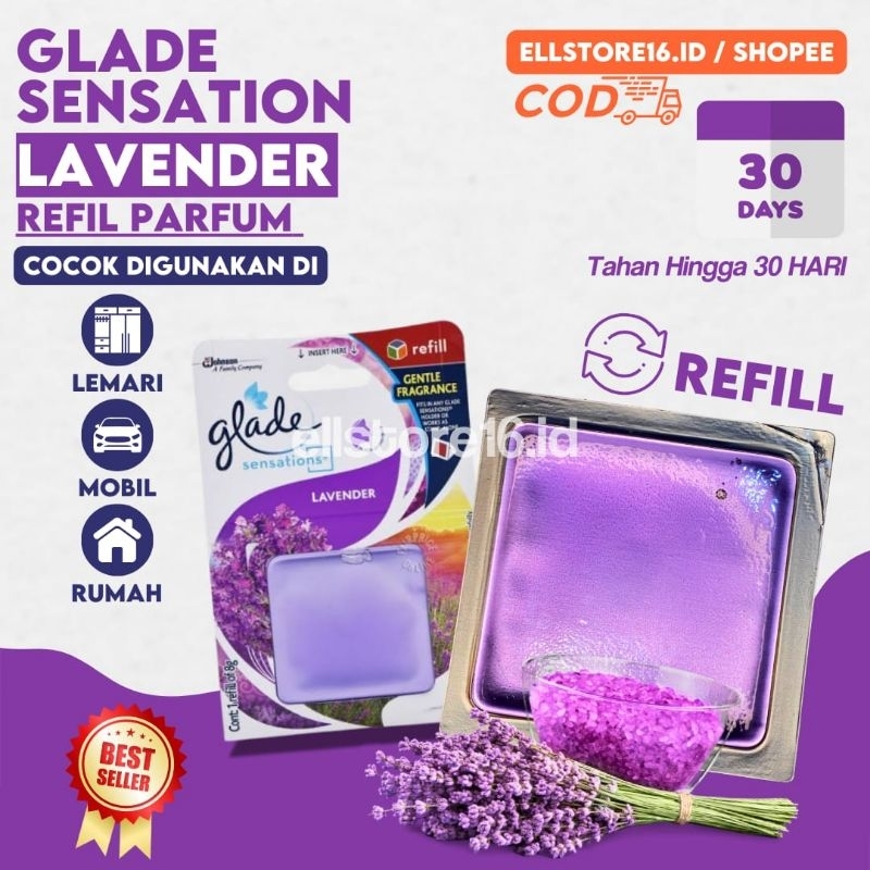 Pengharum Ruangan dan Mobil Glade Sensation Refil 8gr Variasi Lavender