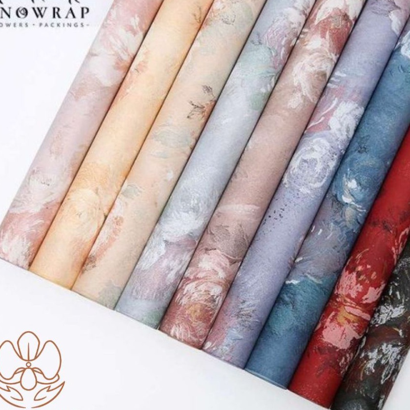 

Potongan Isi 2lembar Korean Wrapping Motif Flower Leaf Full Color Motif Bunga Lukisan Buket Bunga Bouquet