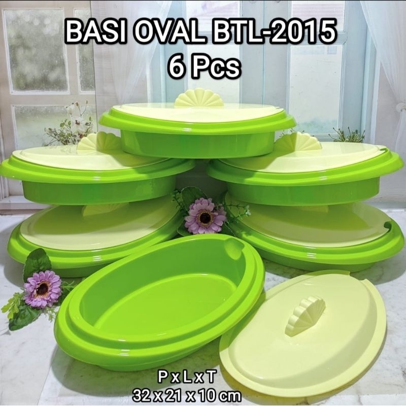 BASI OVAL HIJAU SET 6PCS