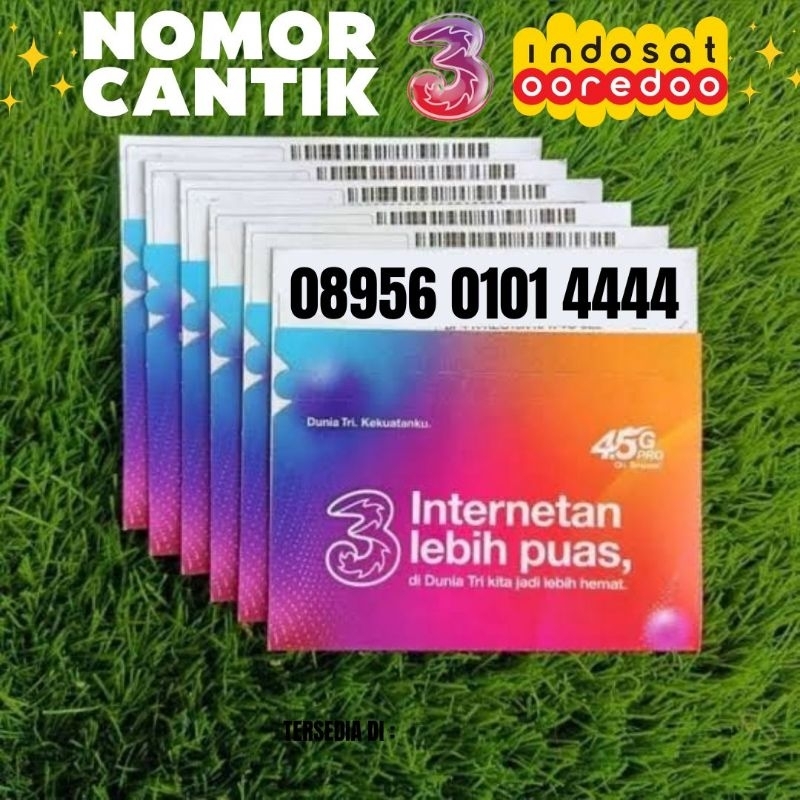 Nomor Cantik Indosat Tri 08956 0101 4444