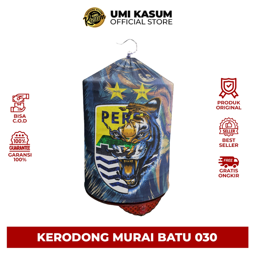 Kerodong Murai Batu Double Layer Persib Bandung Pilihan Umi Kasum | Krodong Murai Motif MB 030