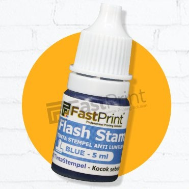 

Tinta Stempel Flash WARNA BLUE / BIRU 5ml Anti Luntur