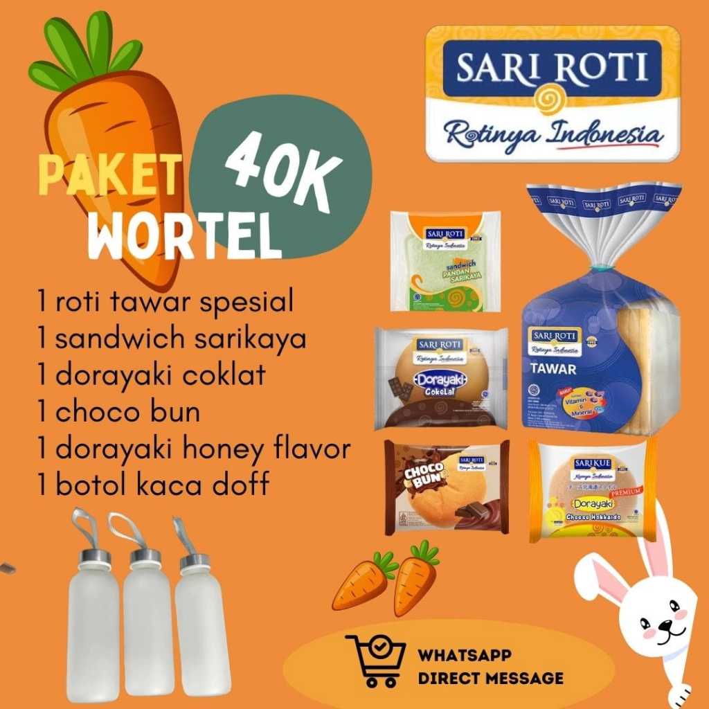 

SARI ROTI PAKET TIMUN DAN WORTEL