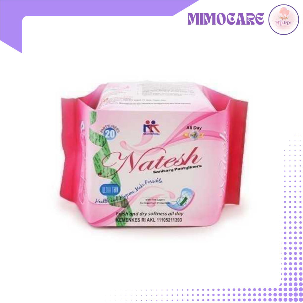 Natesh Pantyliner 1 Pack | Pembalut Natesh | KK Indonesia