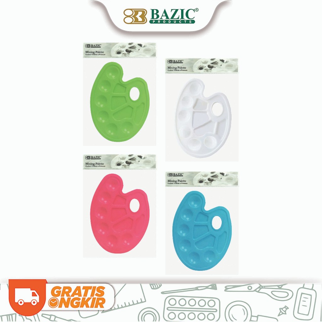 

Bazic Oval Mixing Palette - Piring Cat Air