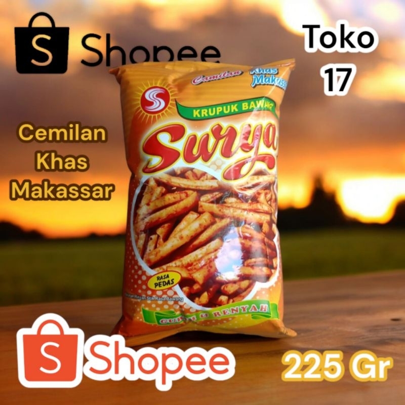 

Kerupuk Bawang Pedas SURYA isi 225 Gram