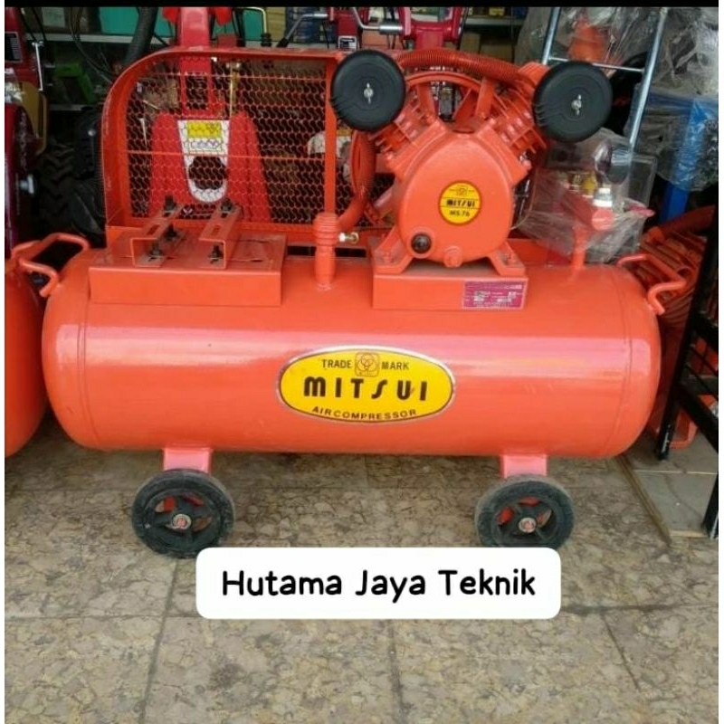 Kompressor udara 2 HP Otomatis / Air Compressor 2 HP Automatic MS-95P 95 Liter 2 Cylinder Mitsui