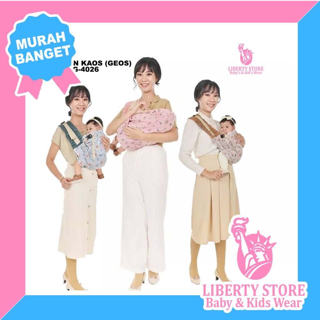 GENDONGAN KAOS (GEOS) DIALOGUE ALL SIZE DGG4026  GENDONGAN BAYI