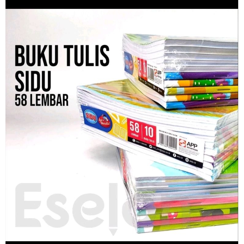 10pcs Buku Tulis SIDU Garis 58lembar / 1pack Buku Tulis SIDU 58lembar