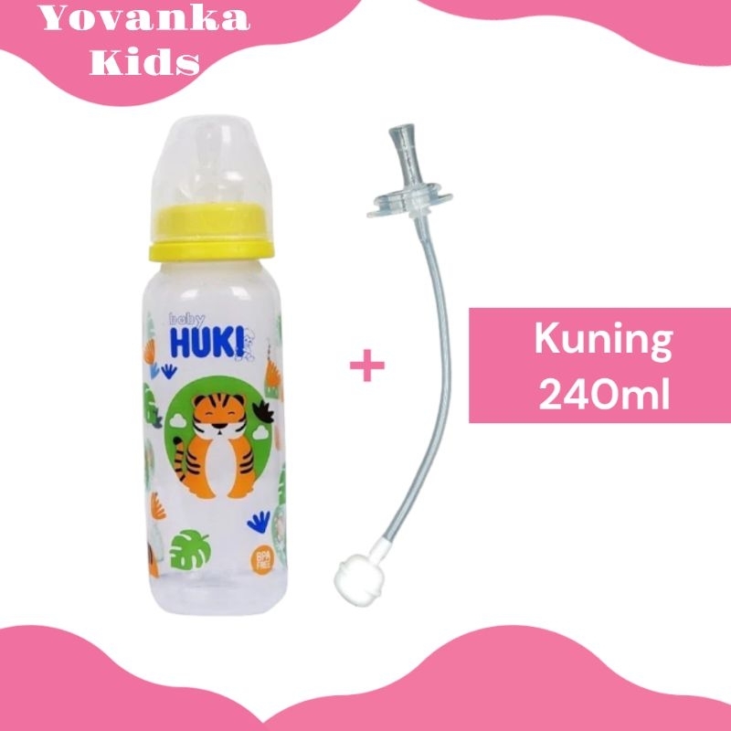 RK Paket Murah Botol Huki Dengan Sedotan BPA Free 240Ml/DOT Nipple Gepeng Dan Sedotan
