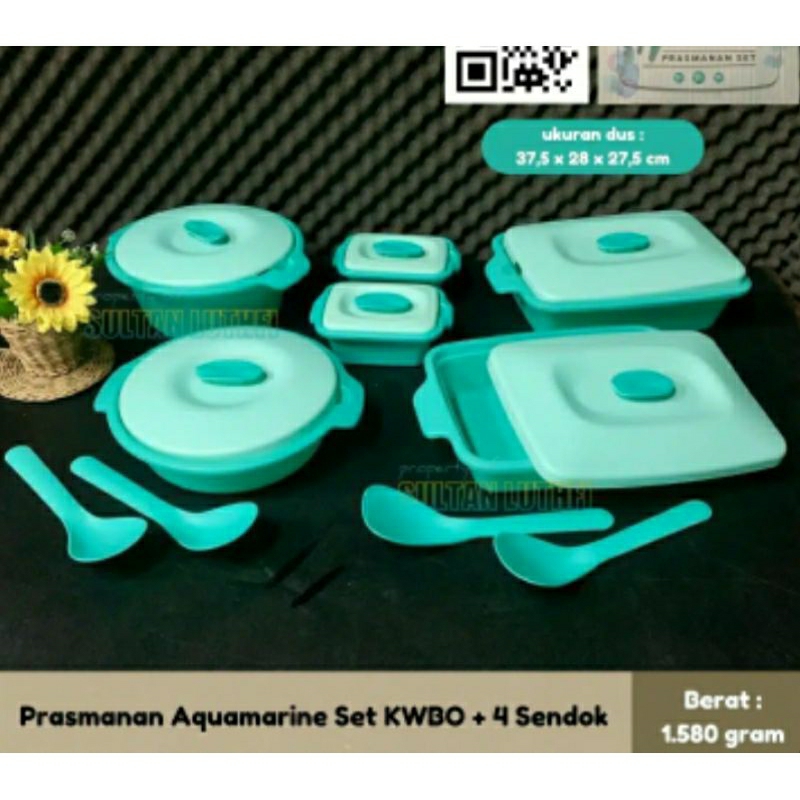 Prasmanan Aquamarine Set KWBO + 4 Sendok
