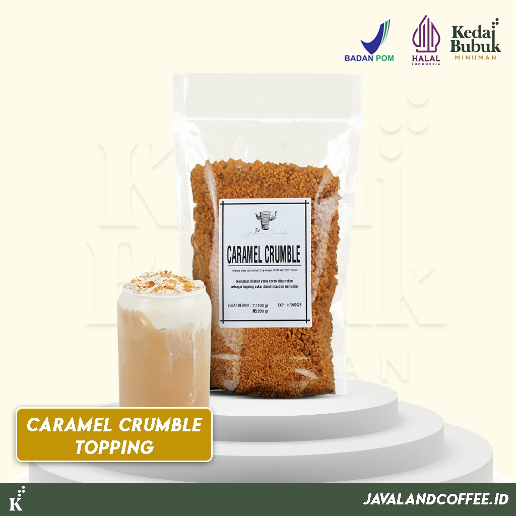 

Javaland Topping Caramel Crumble | Topping Minuman | Crumb