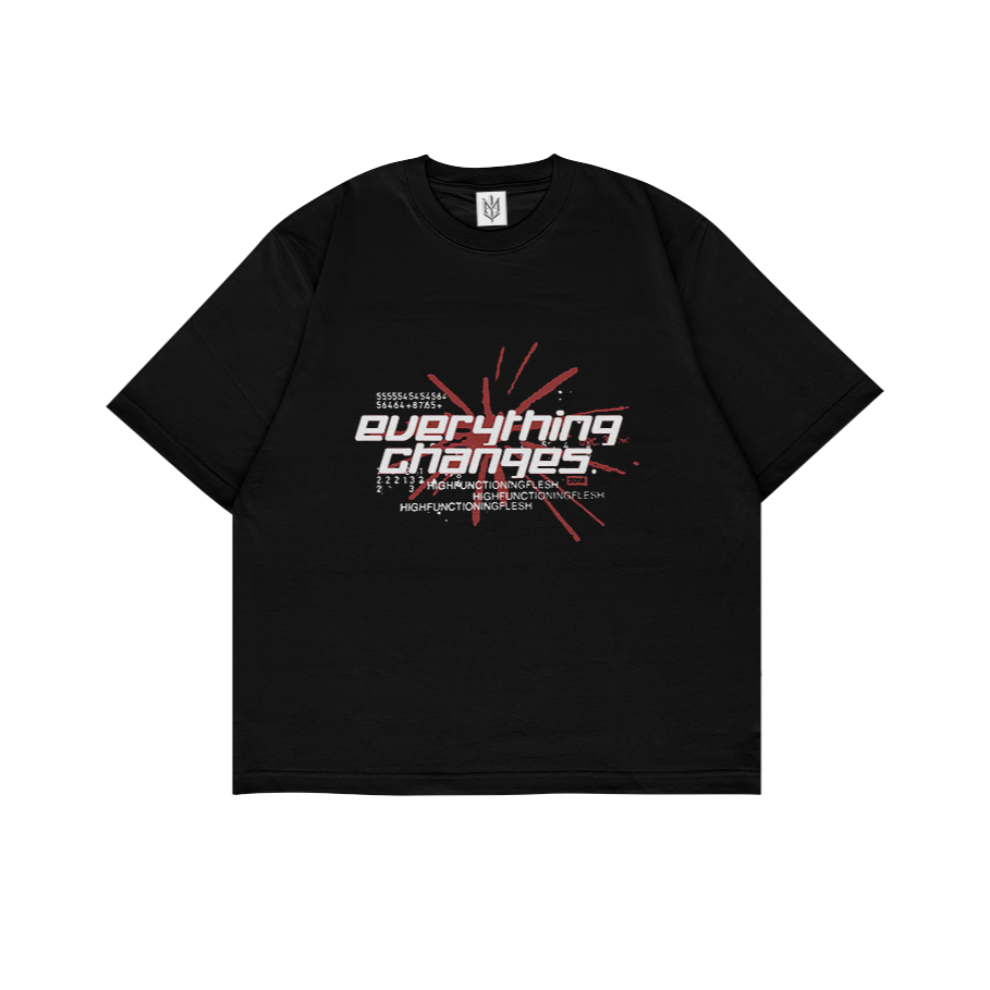 KAOS BAJU EVERYTHING CHANGES | T-SHIRT OVERSIZE HITAM STYLE Y2K VINTAGE BOOTLEG GRUNGE | PRIA WANITA