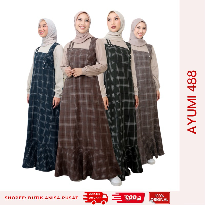 PUSAT25 - ETHICA GAMIS AYUMI 488 Dark Brown, Dusty Brown, Blue, Army