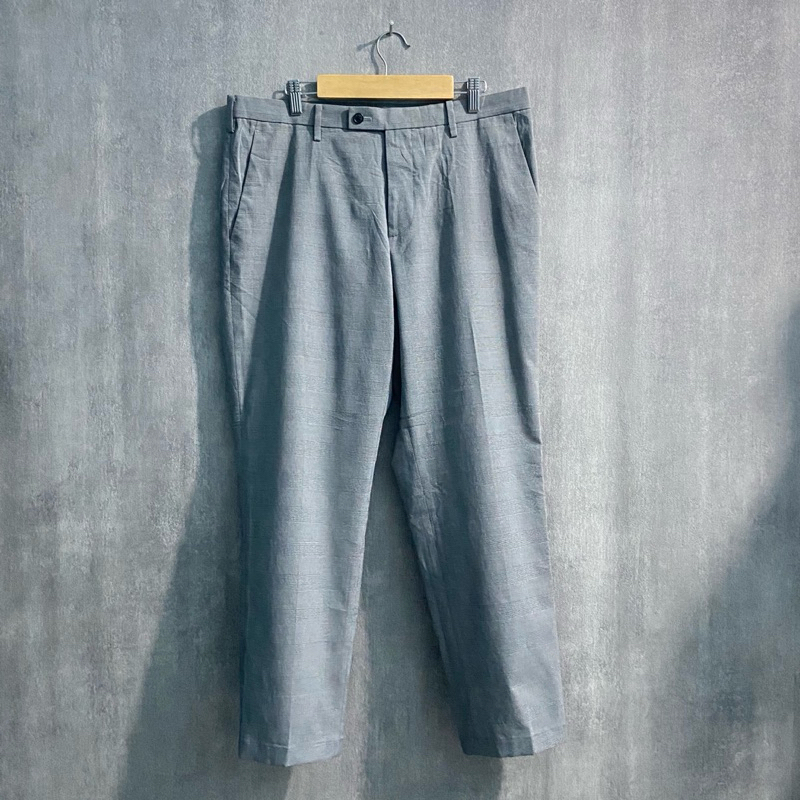 Work Pants Tartan UNIQLO Regular Fit / Celana Bahan Pria / WP113 / Size 34