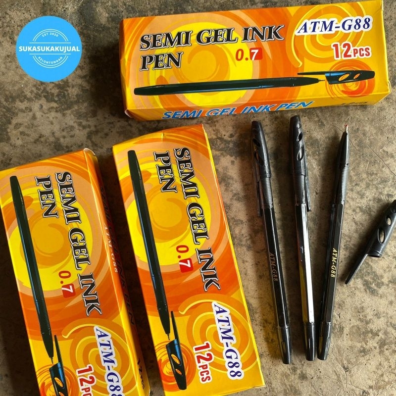 

(12pcs)pena gel ink pen 0,7mm ATM-G88