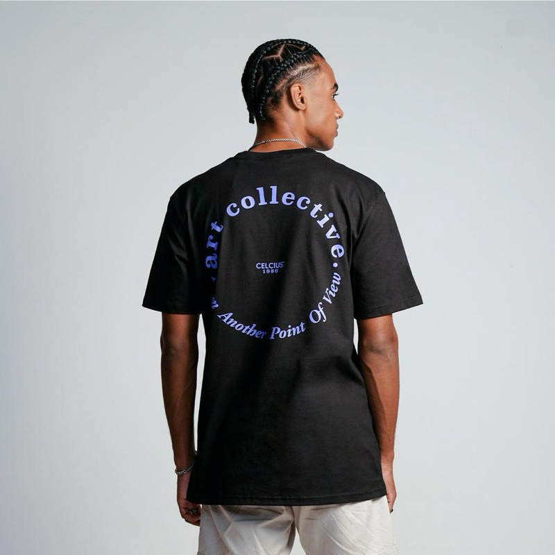 [ Berkualitas ] Kaos Celcius Art Collective T-shirt Hitam Pria Wanita Distro