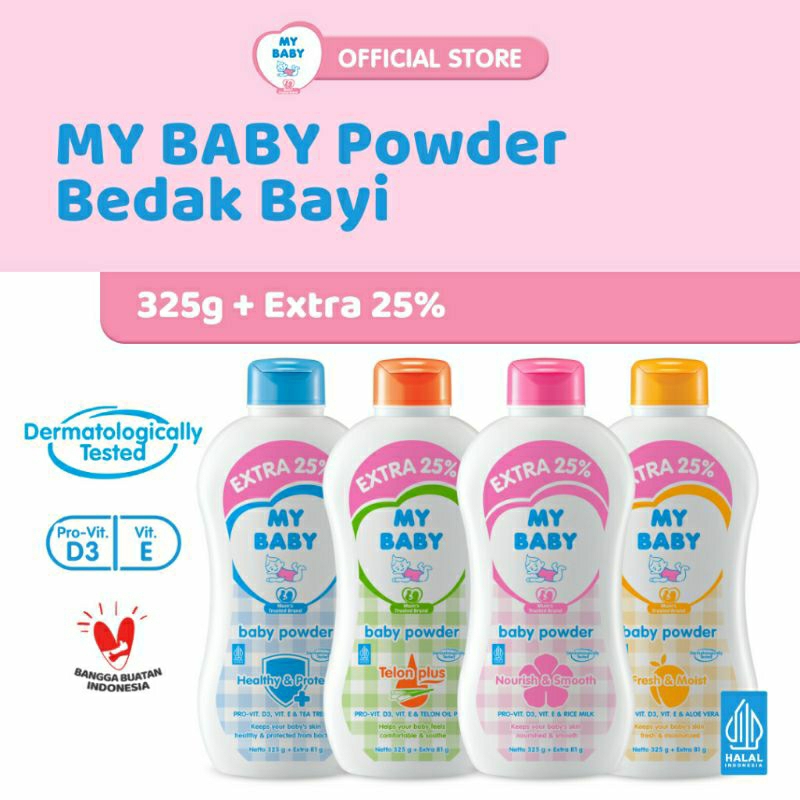 My Baby Powder | Bedak My Baby | 325gr + 81gr | 350gr + 88gr