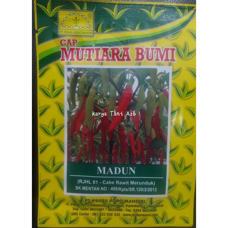 Bibit Benih Cabe Rawit Merunduk MADUN Mutiara Bumi 10 gr (Exp 30 Juli 2025)
