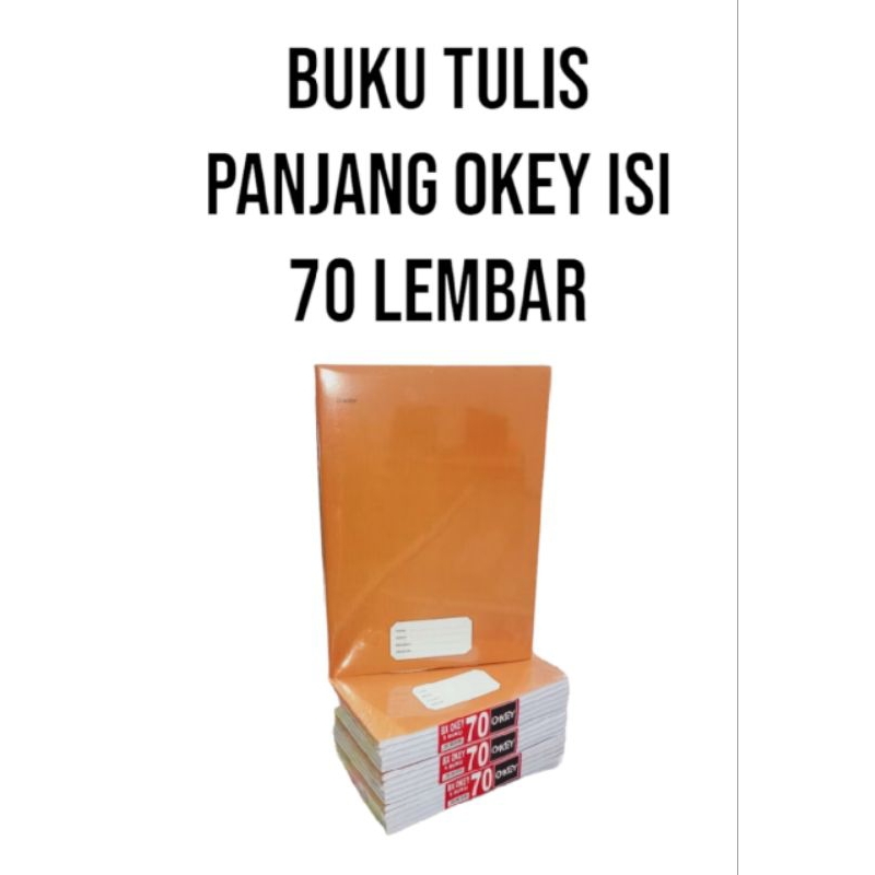 

BUKU TULIS PANJANG/BOXY OKEY ISI 70 LEMBAR