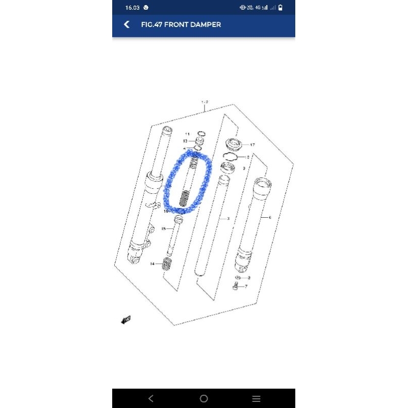 Per shock depan skydrive set 125 cc sgp