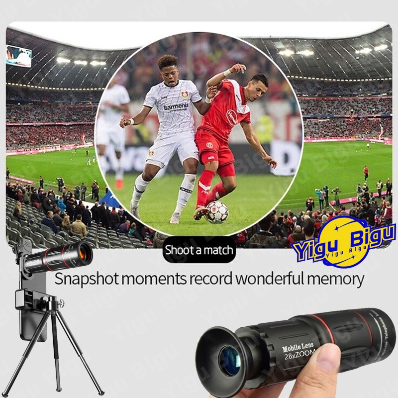 RJ2 28X TeleZoom 4K Kamera Ponsel Sudut Lebar Teleskop Zoom Teleskop Lensa Mobile Lens Mata Ikan