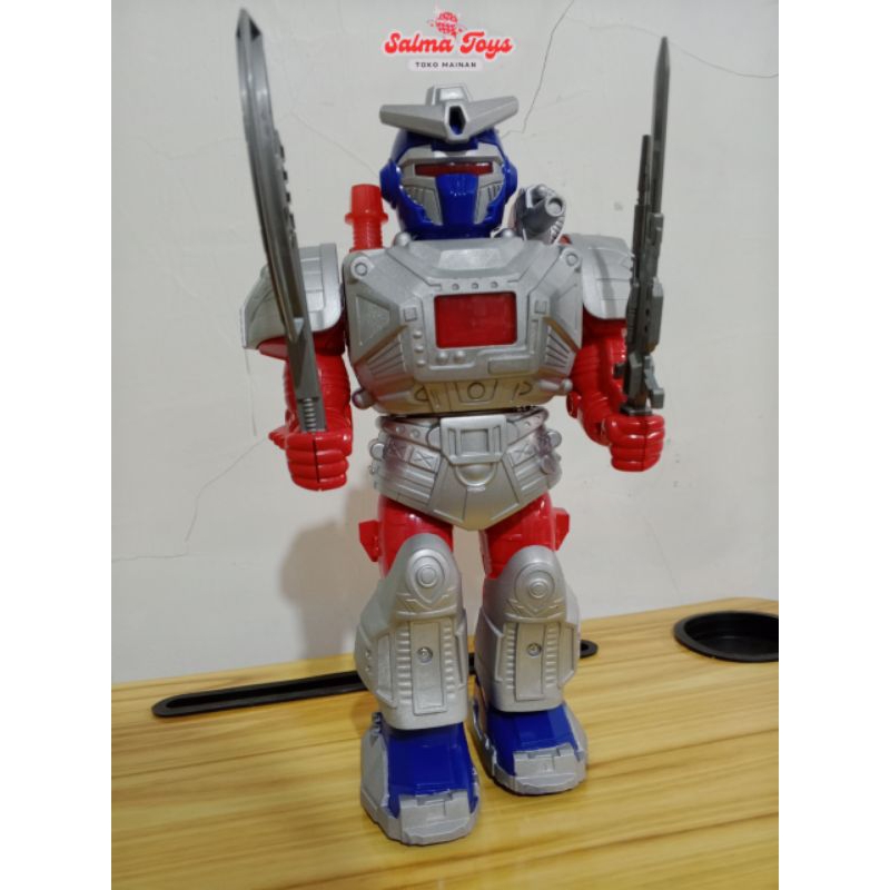 Mainan Robot Peace Warrior Ukuran Besar Dilengkapi Suara Lampu Bisa Berjalan Dan Berputar