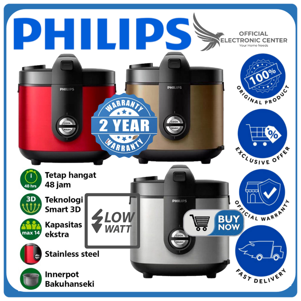 PHILIPS RICE COOKER HD3138 HD 3211 HD3211 LAPISAN BAKUHANSEKI 3D SMART HEATING PENANAK NASI PHILIPS