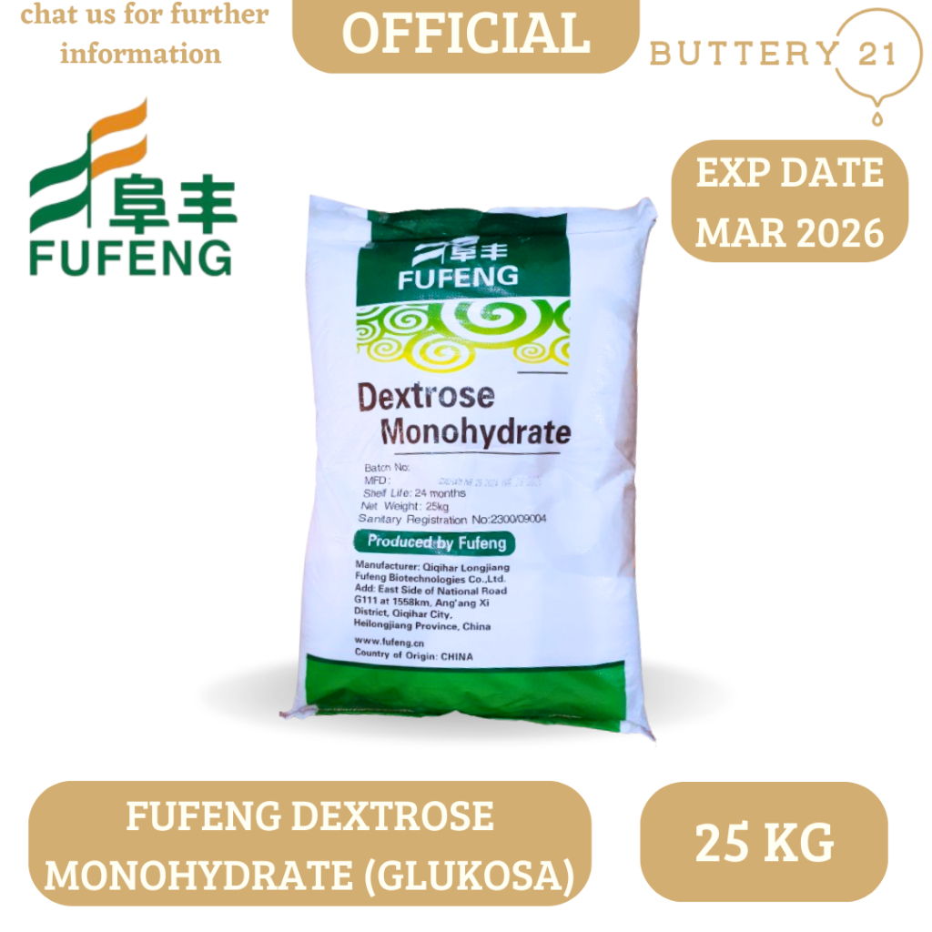 

FUFENG DEXTROSE MONOHYDRATE 25 KG/GLUKOSA/GULA HALUS/GULA DINGIN/GULA DONAT