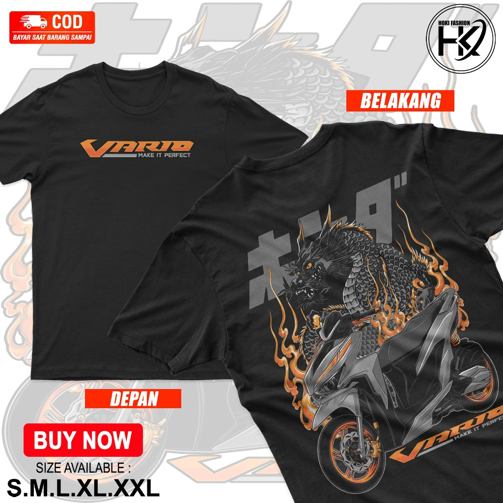 DTF | Kaos Baju VARIO MATIC Tshirt | Kaos Otomotif Motor Mania | Sablon Digital Terlaris-Tingalmake