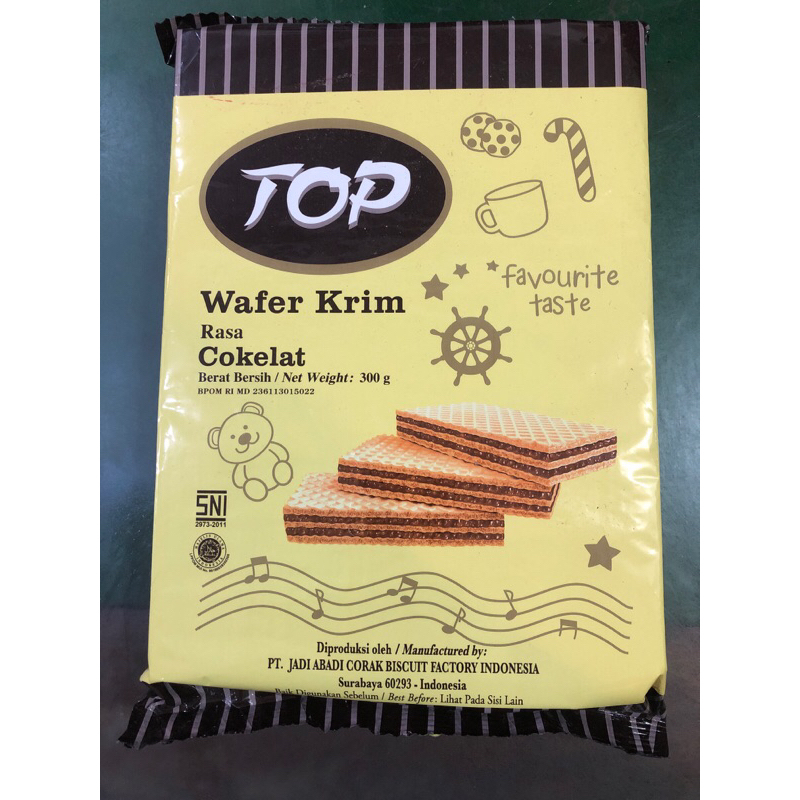 

TOP WAFER COKLAT 300 GRAM/Wafer Krim TOP/MONDE WAFER COKLAT