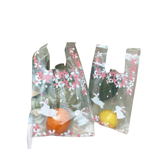 

Paper Bag - Kantong Plastik Sakura Pingki Tas Gift Bag Transparan Lucu