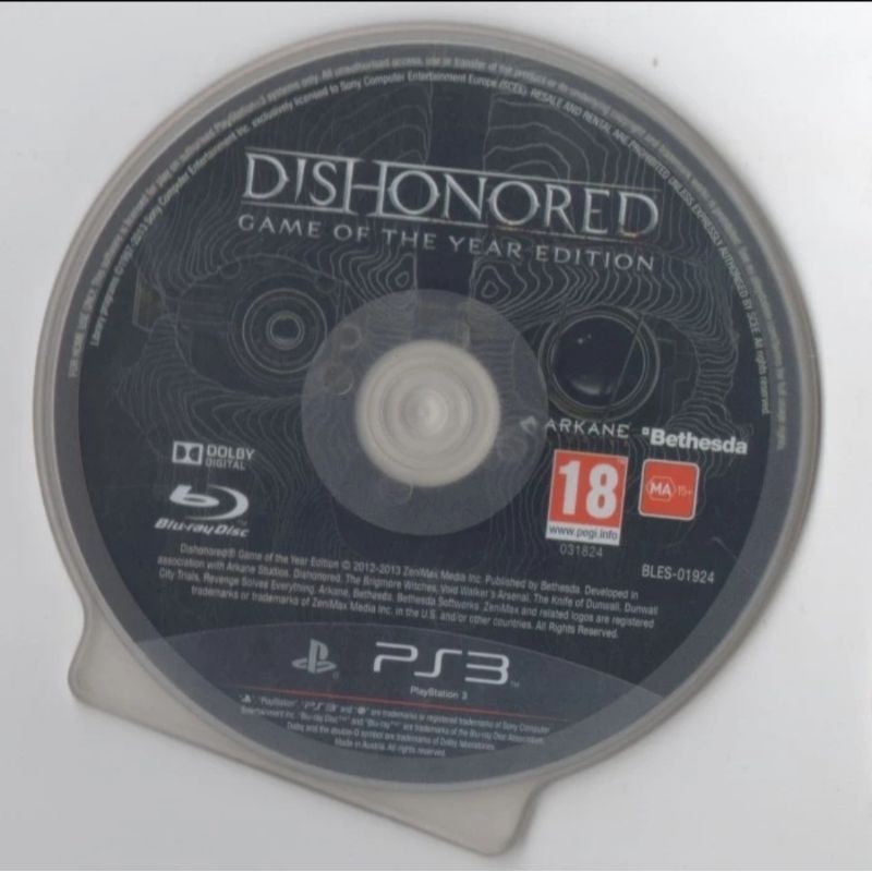 Kaset BD Ori PS3 - DISHONORED : Game of The Year Edition
