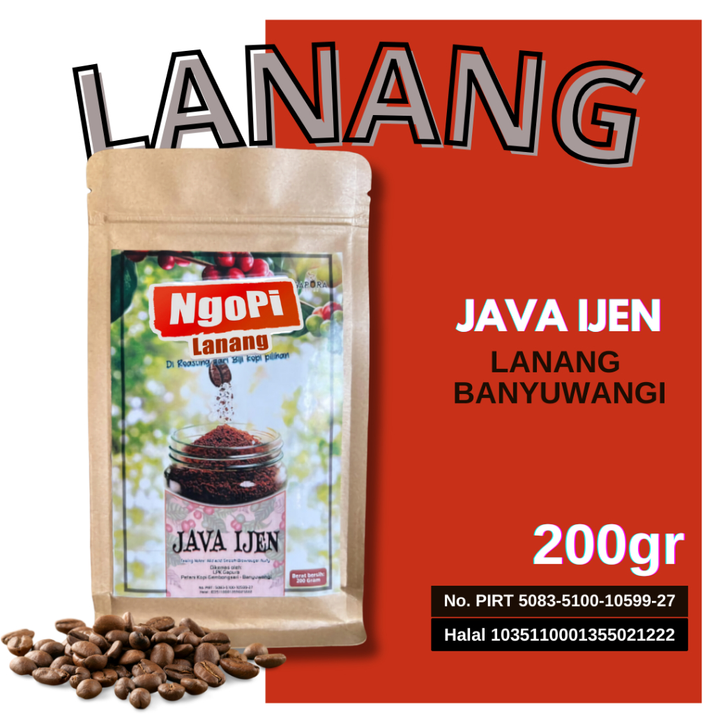 

200 Gram Kopi Lanang Gombengsari Banyuwangi Java Ijen By Gapura Coffee